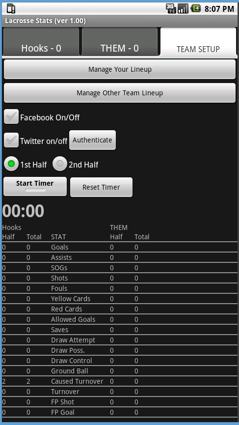 Lacrosse Stats Lite截图2