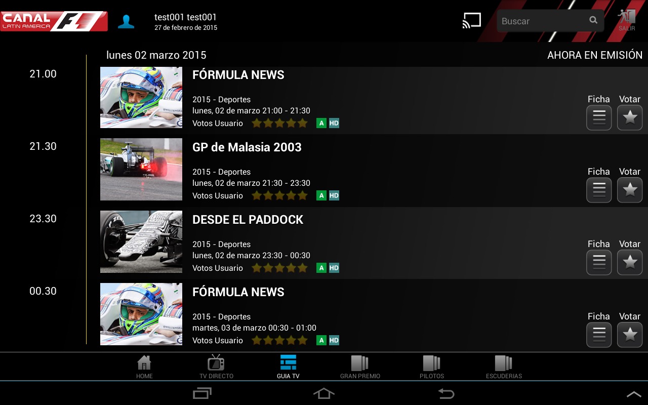 Canal F1 Latin America截图4