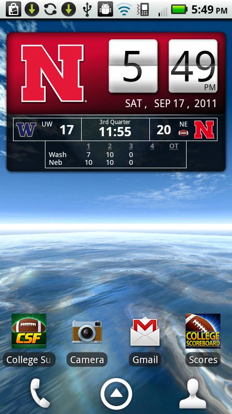 Nebraska Huskers Live Clock截图1