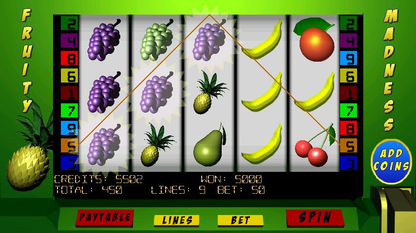 Fruity Madness Slots Lite截图3