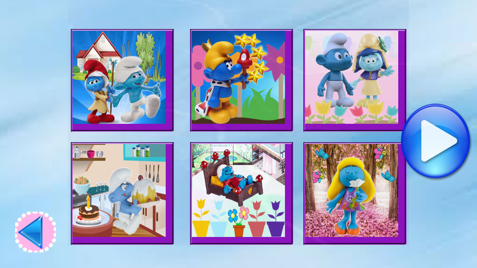 Little Smurfs Jigsaw game截图5