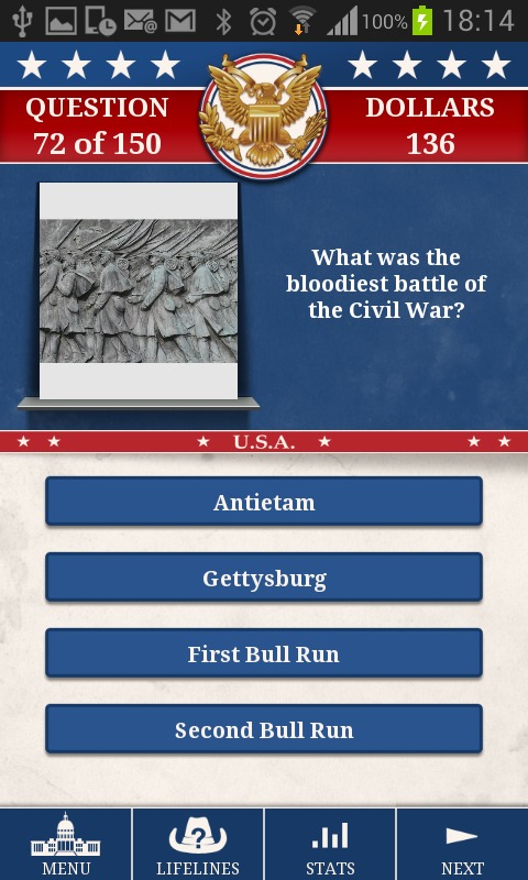 Genius US History Quiz Lite截图4