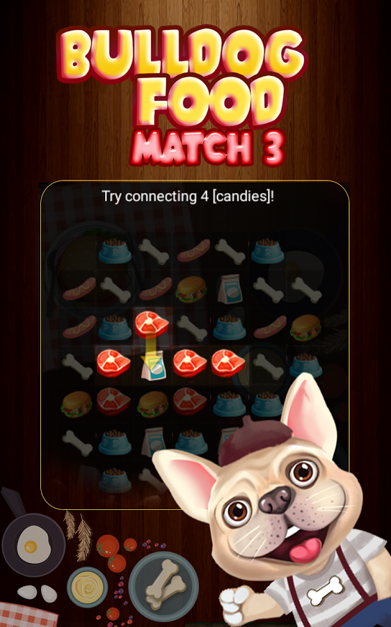 French Bulldog Food Match 3截图3