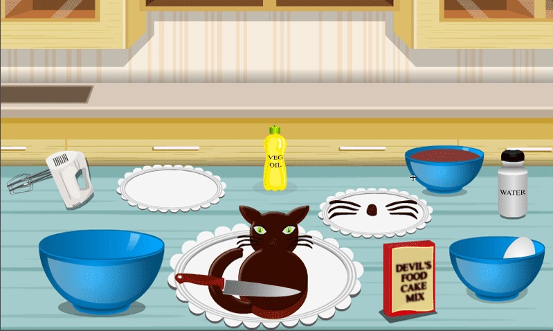 Cooking Game Black Cat Cake截图1