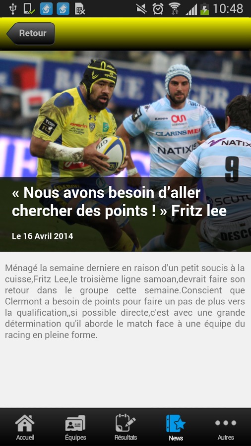 ASM Clermont actus截图4