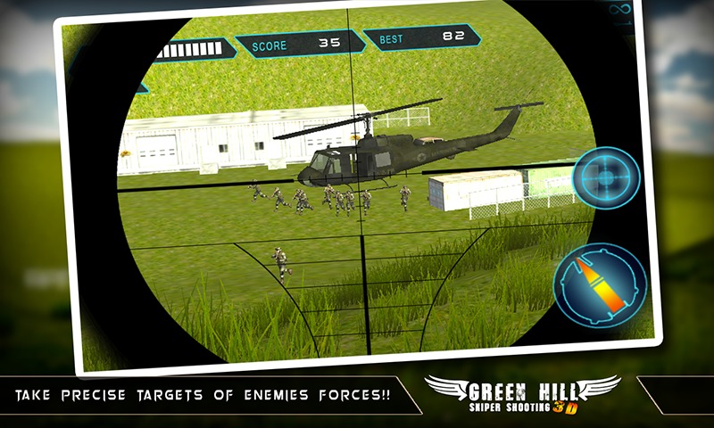 Green Hill Sniper Shooting 3D截图1