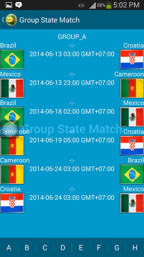 World Cup Schedule 2014截图3
