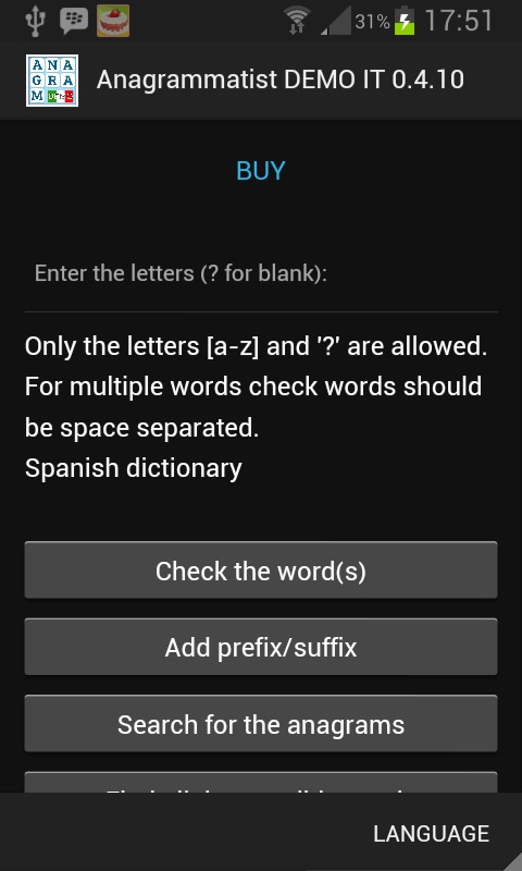 Anagrammatist DEMO IT截图1