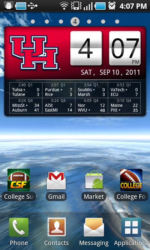 Houston Cougars Live Clock截图2