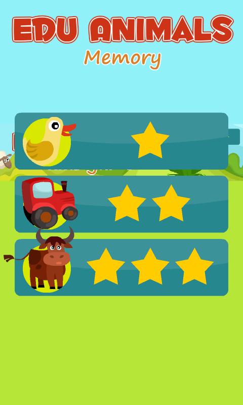 Edu Animals Memory - Kids Game截图1