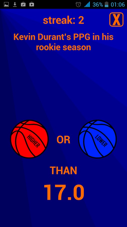 Higher or Lower: Basketball截图3