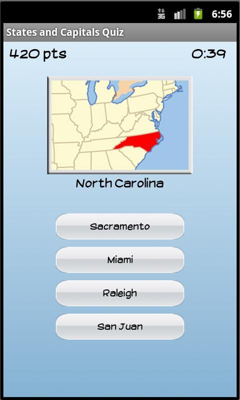 States and Capitals Quiz截图4