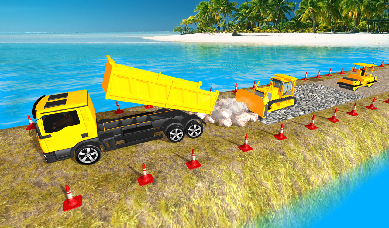 Real City Road Building Construction 3D截图5