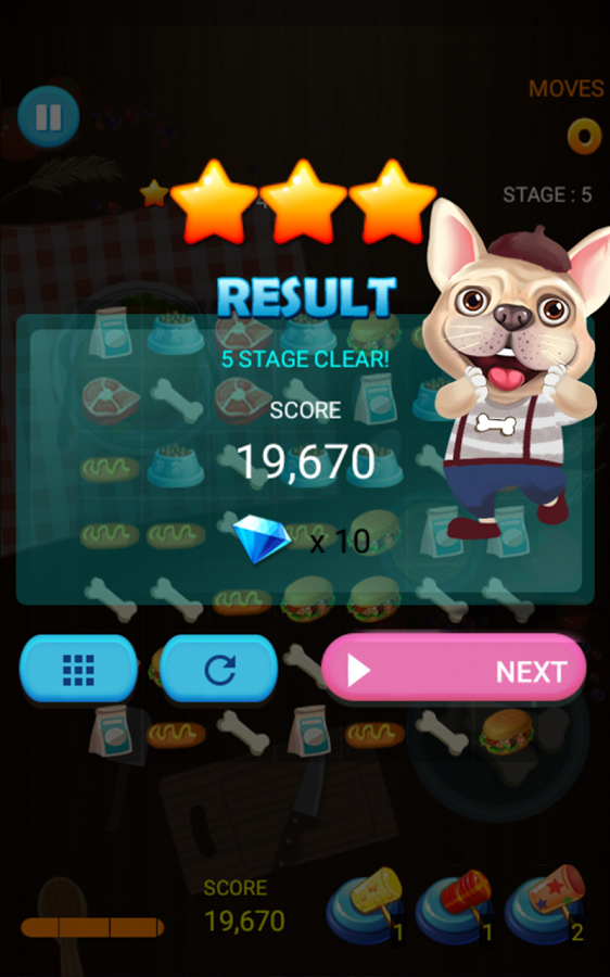 French Bulldog Food Match 3截图1