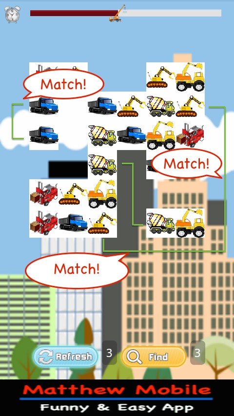 Construction car match game截图3