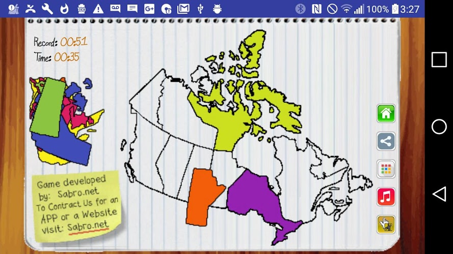 Canada Map Puzzle Game Free截图2