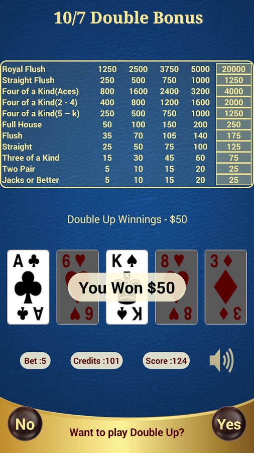 Double Bonus Poker (10/7)截图3