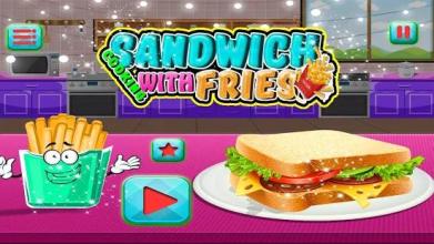 Cheese Sandwich making & fries cooking games截图5