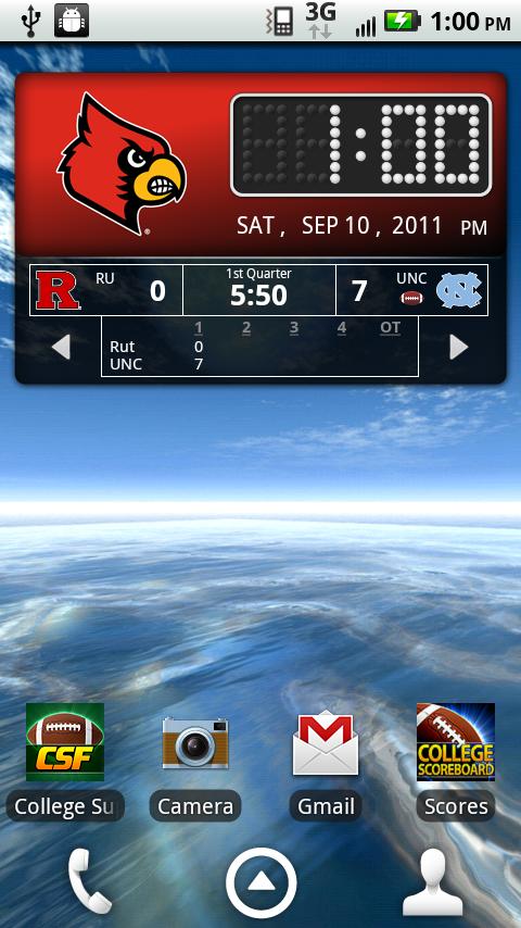 Louisville Cards Live Clock截图4