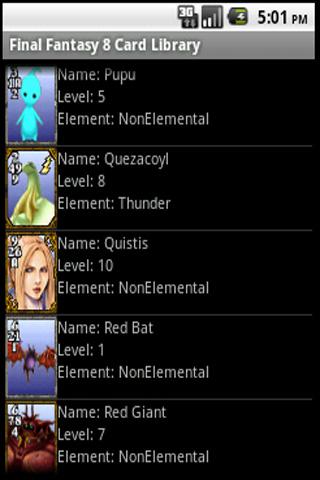 FF8 Triple Triad Card List截图3