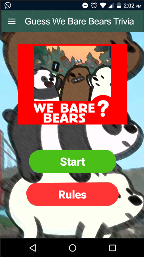 Guess We Bare Bears Trivia Quiz截图4