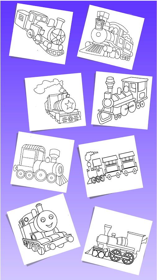 Train Coloring Book Pages Game截图2