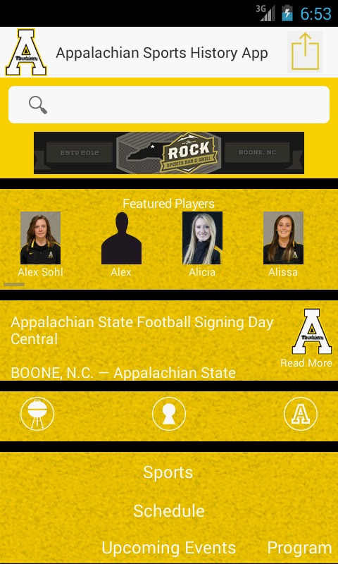 Appalachian Sports History App截图1