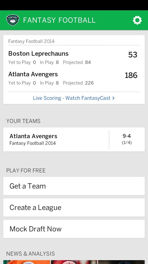 ESPN Fantasy Football截图1