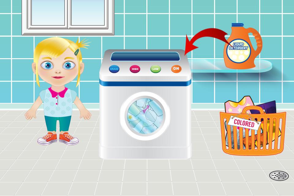 Washing Clothes Kids Games截图2