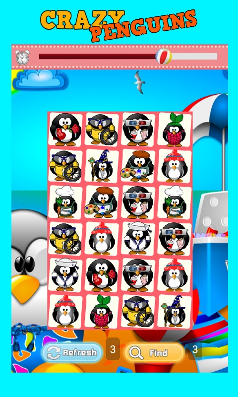 Crazy Penguins Matching Game截图1