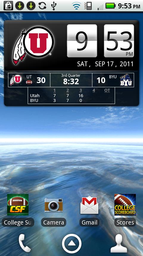 Utah Utes Live Clock截图4