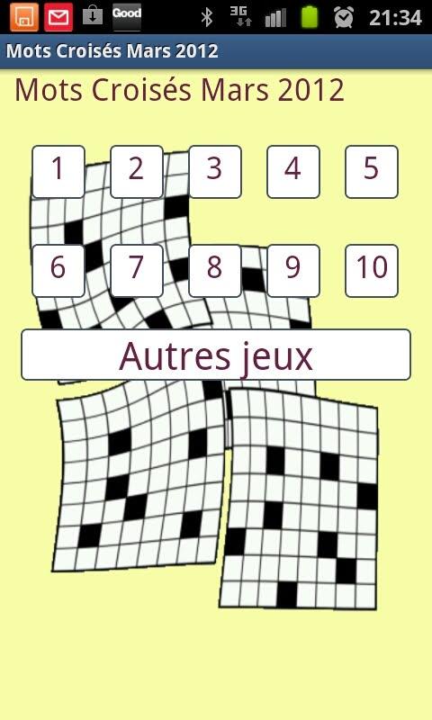 Mots Croisés Faciles 03截图1