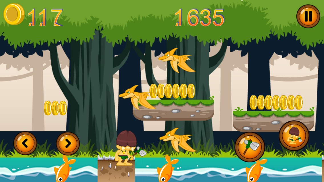 Crazy Caveman Jungle Run截图2