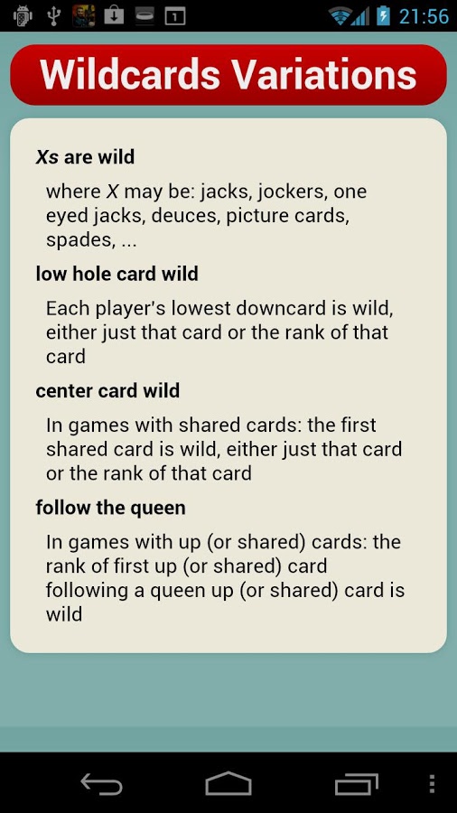 Poker Rules Quikies截图4