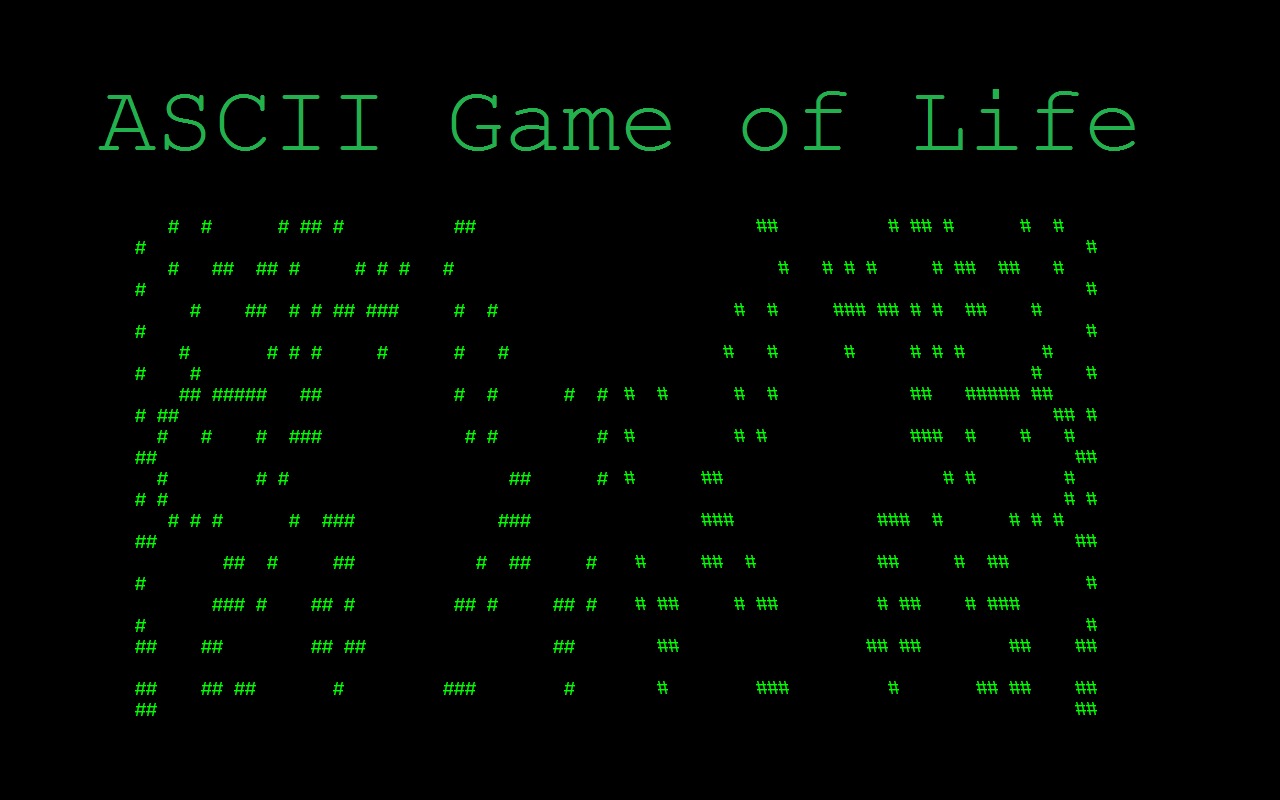 ASCII Game of Life截图2