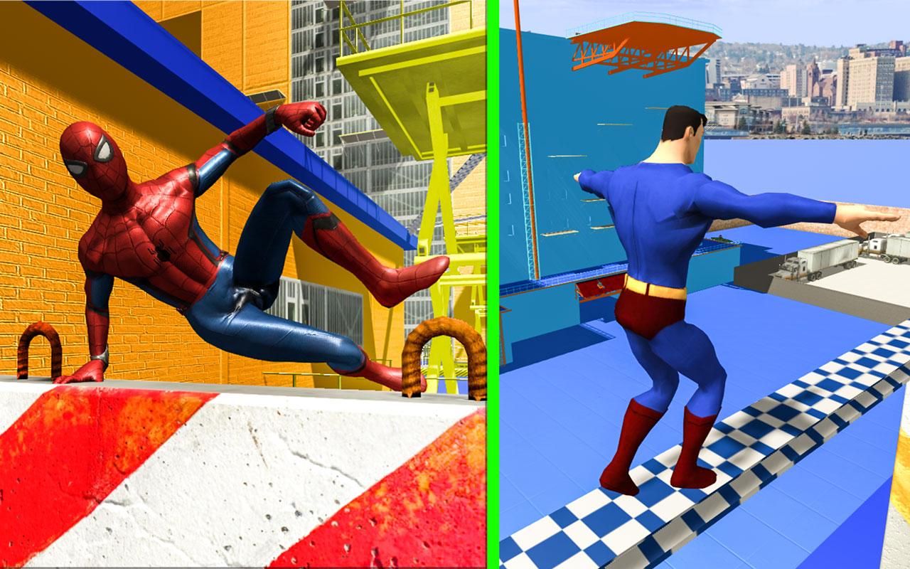 Superheroes Parkour simulator 3D截图1