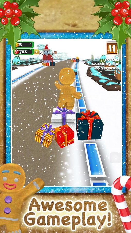 3D Gingerbread Dash Game FREE截图2