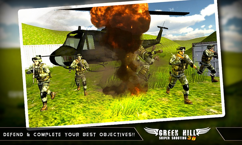 Green Hill Sniper Shooting 3D截图3