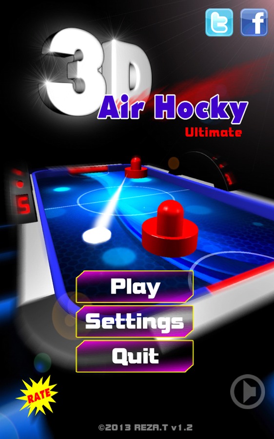 Air hockey 3D Ultimate截图1