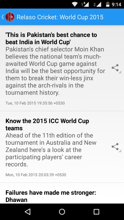 Relaso Cricket: World Cup 2015截图2