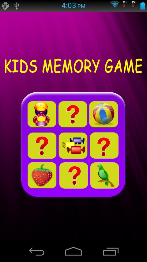 Kids Fun Memory Game截图1