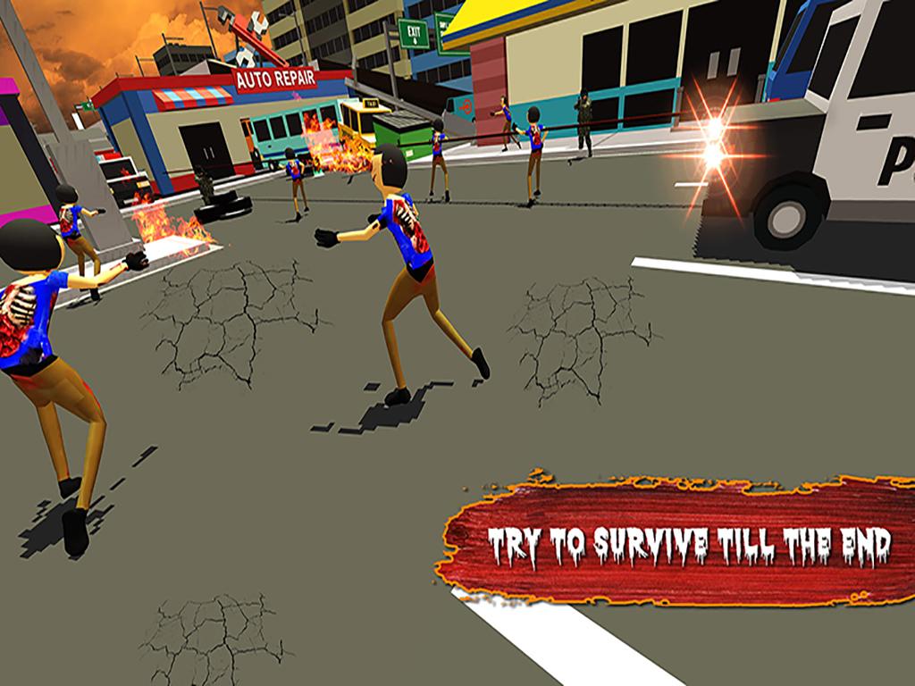 Zombie War Stickman Fighting : FPS Shooting Game截图5