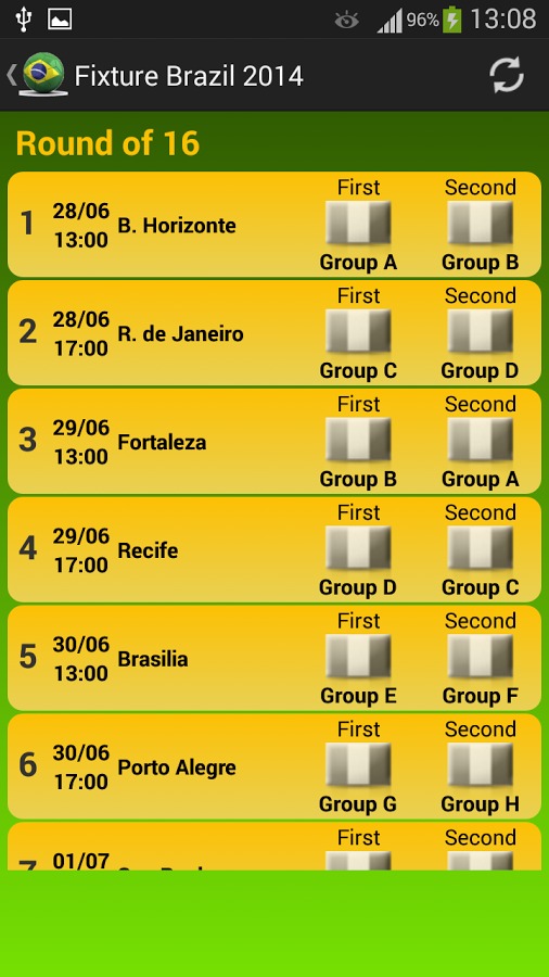 Fixture Brazil 2014截图5