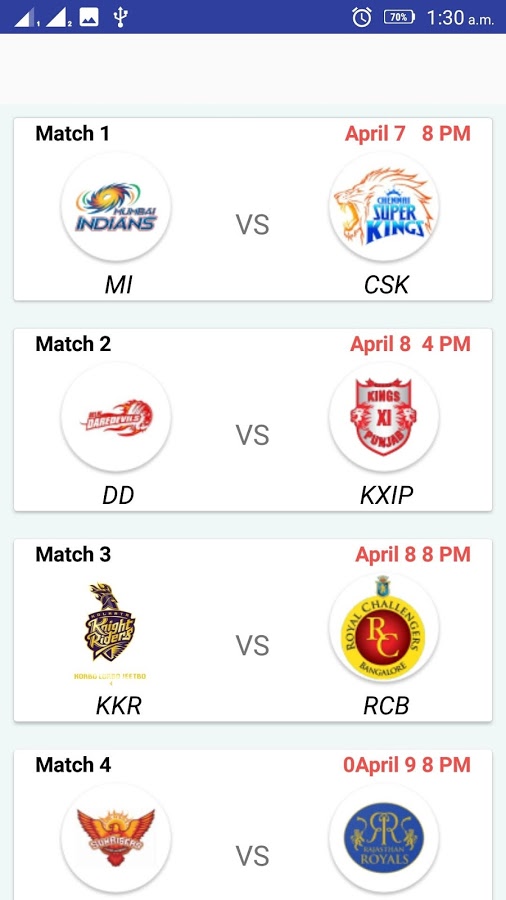 IPL Cricket 2018截图2