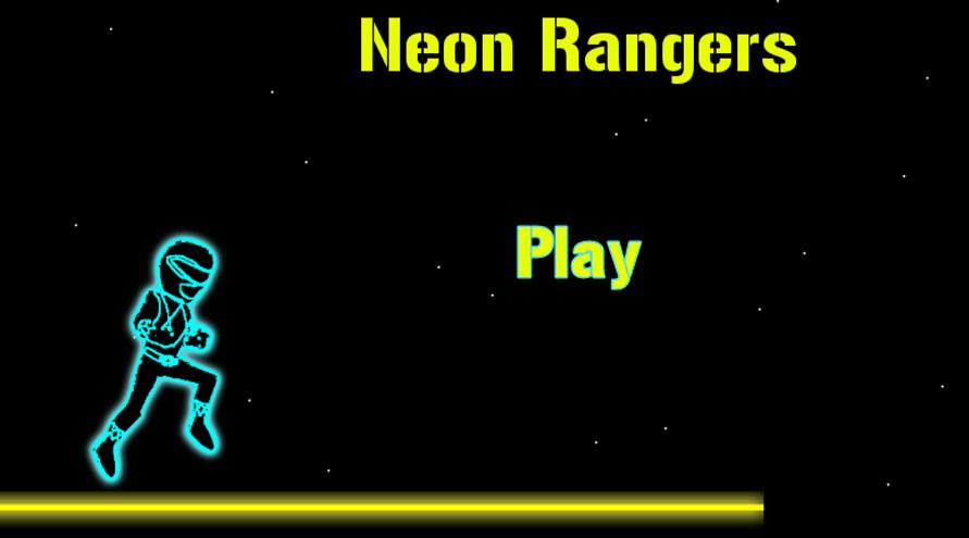 Neon Rangers Run Jump Game截图1