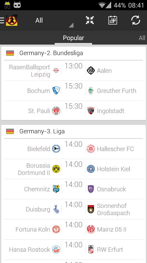 German Soccer - 2. Bundesliga截图1