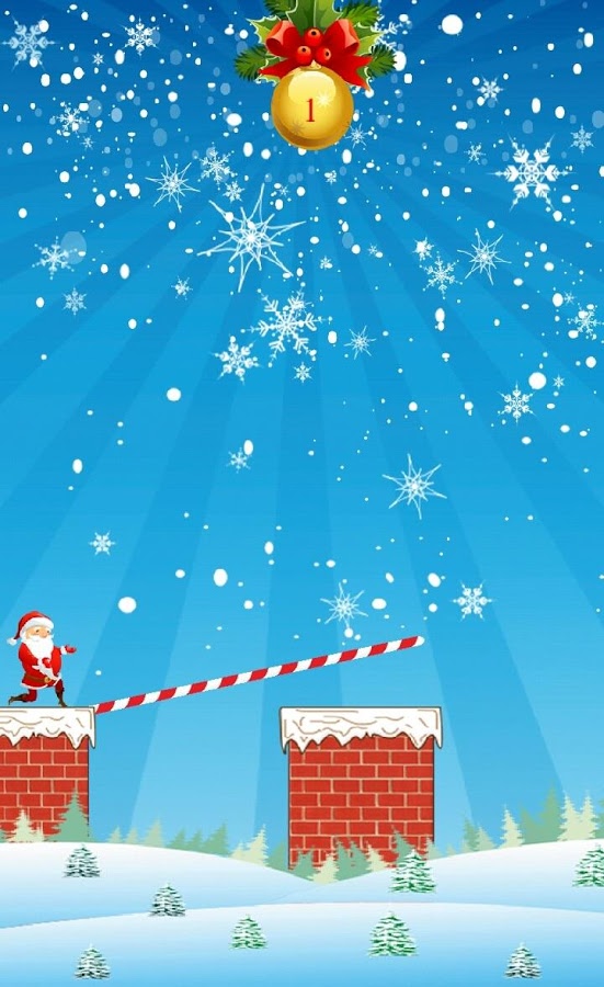 Santa And Gift On Building截图2