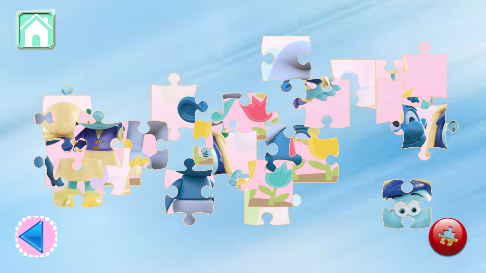 Little Smurfs Jigsaw game截图2