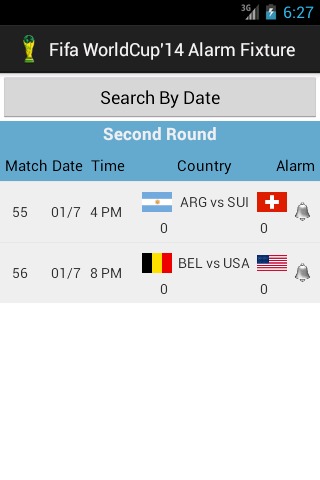 World Cup14 Fixture Alarm截图4