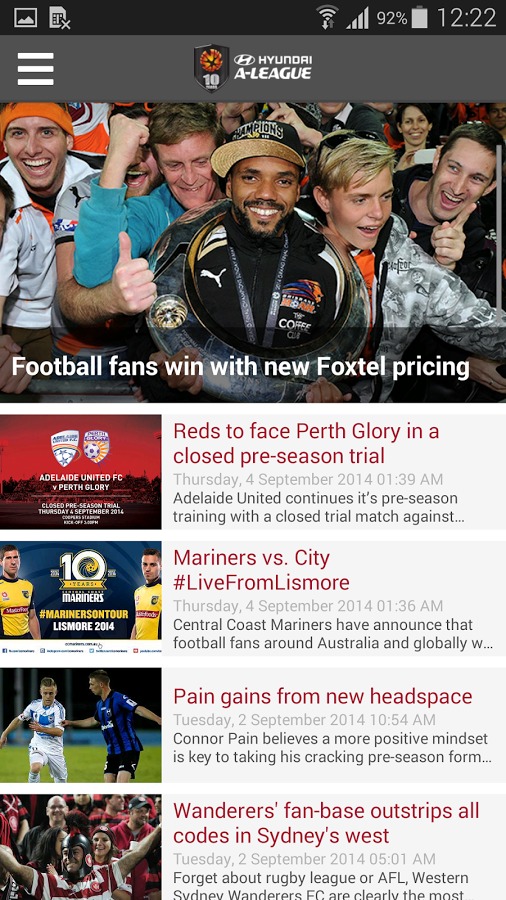 Hyundai A-League Official App截图1